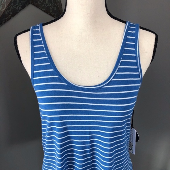 Amuse Society Striped Tank Blue Sz Medium - Picture 2 of 8